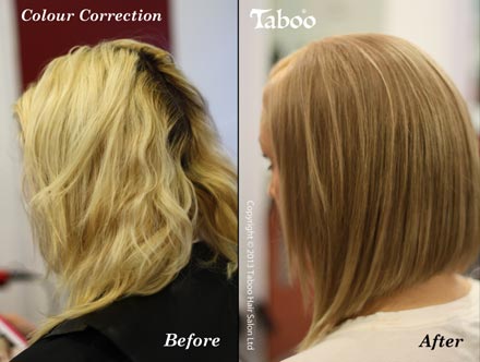 Hair colour correction by Colourist Tina Fox in Wellington